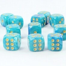 100pcs Colorful Marble D6 Acrylic Round Corner Dice, Premium Durable Dice, Suitable For Games, Math, And Classroom Teaching (12mm) - Multicolor - View 11