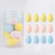 12个装透明罐装迷你化妆海绵，小巧柔软，干湿两用，不含乳胶。适用于化妆、家居装饰、梳妆台、旅行、卧室等场合。也可用于化妆配件、粉扑、化妆海绵、散粉扑等。此外，它也是圣诞礼物、化妆工具、礼品、女士礼物、圣诞礼物、赠品、旅行必备品等。 - 彩色 - 查看 20