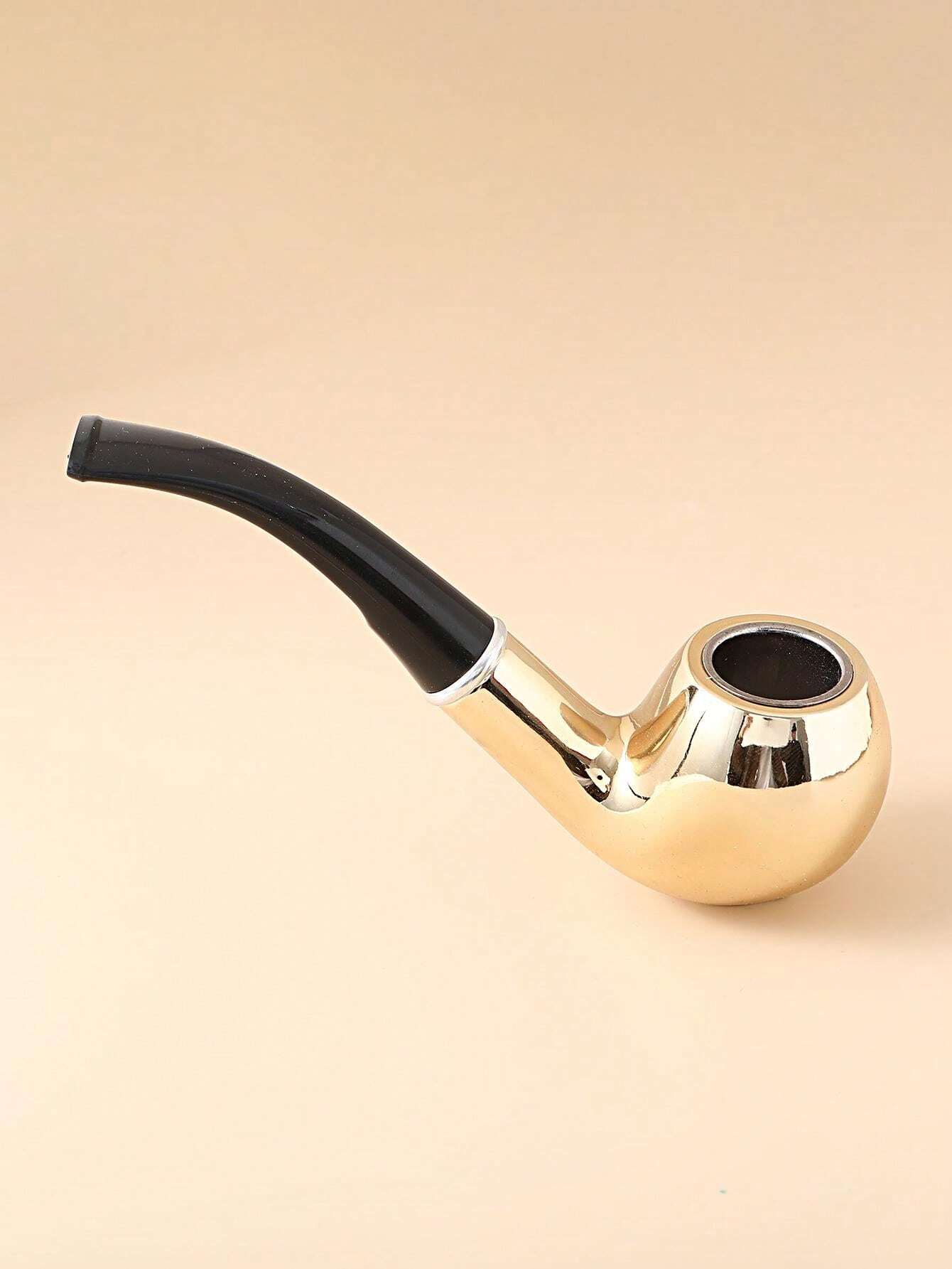 1Pc Plating Colored Tobacco Pipe, Fashion And Luxurious Smoking Tools