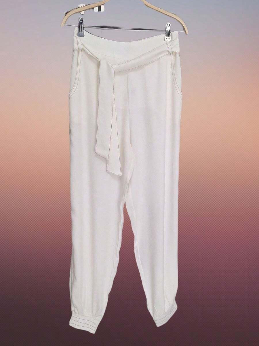 WX - Viscose Sweatpants - 白色 - 查看 1