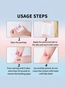 1 miếng dán hình xăm hoạt hình Giáng sinh tạm thời chống thấm nước chống mồ hôi dùng một lần cho nam và nữ dùng cho mặt, cổ, cánh tay, nghệ thuật cơ thể hình xăm giả - Nhiều màu - Xem 5