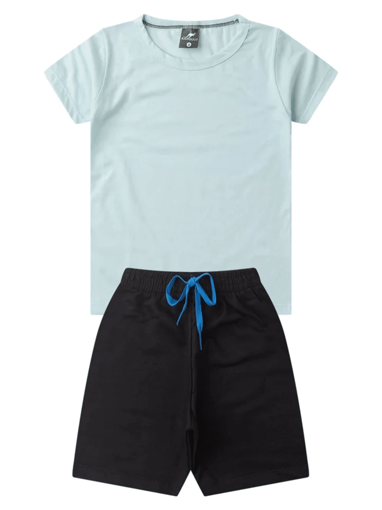 Baby Boy's Set Summer Basic Kangulu Blue Boys' Clothing New Teen Kids Fashion - Màu xanh lam - Xem 1
