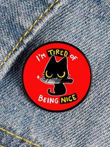 1 件我厌倦了做个好人设计印花别针定制新款时尚胸针配饰男女万圣节礼物 - XZ8316 - 查看 5