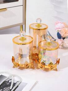 New Gold Plated European/American Style Candy/Snack Jar, Decorative Display