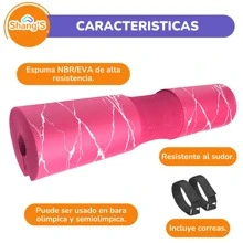 Shang's Cojin Protector Para Barra Olimpica Protector De Cuello Gym diseño marmoleado - Rosa - Ver 3