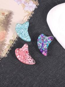 1 Giá đỡ sách hình sừng trong suốt, chứa các dấu trang thiết kế cá nhân bằng đá nhỏ nhiều màu sắc, dễ mang theo, đồ dùng hỗ trợ đọc sách tại nhà, trường học hoặc thư viện, quà tặng nhỏ cho bạn bè - Nhiều màu - Xem 5
