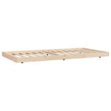 VidaXL Solid Wood Bed Without Mattress 100x200 Cm Pinewood - 棕色 - 查看 3