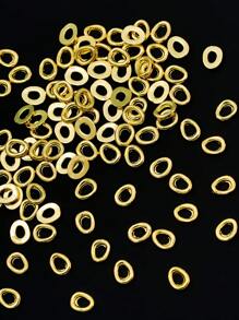 20Pcs 3D Gold Metal Nail Accessories, Gemstones In The Shape Of Rivet Circles, Rivet S Shapes, Rivet Peanuts, Etc., Nail Art Products For Women And Girls(Random)