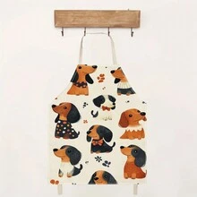 1 件黑猫彩色树圣诞快乐花朵 3D 图案亚麻围裙，适合家庭烹饪、厨房穿着和烹饪爱好者 - 彩色 - 查看 6