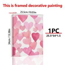 1 bức tranh in hình trái tim màu nước, tranh in ngày lễ tình nhân màu hồng, đồ trang trí ngày lễ tình nhân, đồ trang trí tường phòng trưng bày lãng mạn, phòng khách, món quà lý tưởng cho ngày lễ tình nhân lãng mạn, đồ trang trí tường nghệ thuật, đồ trang trí nhà cửa, nghệ thuật tường, đồ trang trí phòng - Trên vải bạt (có khung) - Nhiều màu - Xem 11