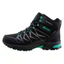 Elbrus Womens/Ladies Mabby Waterproof Mid Cut Walking Boots (Black/Biscay Green)