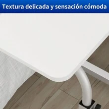 Ajustable Mesas Laterales Escritorio Mesa Auxiliar Mesa Para Jardín Soporte Para Laptop Pupitres Mesa Para Laptop Con Ruedas Y De Altura Ajustable - Blanco - Ver 5
