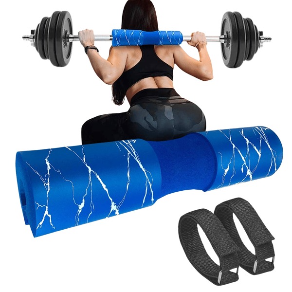 Shang's Cojin Protector Para Barra Olimpica Protector De Cuello Gym diseño marmoleado