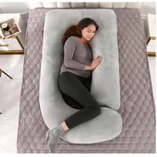 Pregnant Woman Pillow, Full-Body Pregnant Woman Pillow With Removable Pillowcase, Support Back, Legs, Abdomen, Buttocks, 57-Inch Pregnant Woman Pillow, Essential For Pregnancy, Adult Body Pillow,Valentines Decorationsmother Day Gift