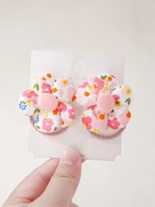 Bộ 10 chiếc dây buộc tóc bằng vải hình hoa dễ thương kiểu công chúa dành cho thiếu nữ, phụ kiện tóc không làm hư tóc. - Nhiều màu - Xem 5