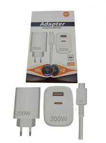 USB Type-C Turbo Charger With Type-C Cable 200w MI - Màu be - Xem 2