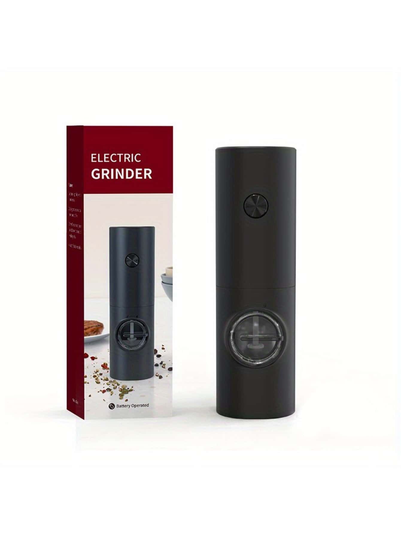 1 قطعة/2 قطعة طاحونة ملح وفلفل كهربائية، طاحونة فل...