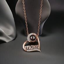 Collar con proyección nano de fotos a color personalizadas, recuerdo personalizado, regalo de recuerdo de vacaciones para mamá y la madre