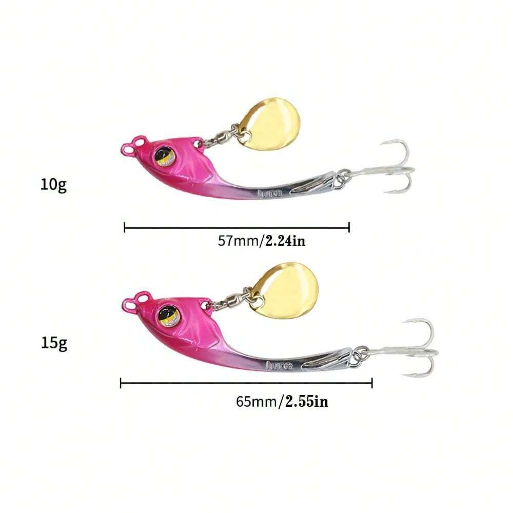 Topline Tackle Metal Shiny Spoon Lure Fishing Bait Set Vibration
