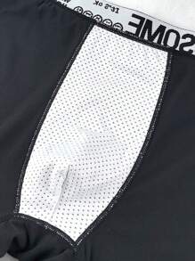 6 件装男士平角内裤时尚字母丝带内衣年轻潮流风格高弹力平角裤 - 彩色 - 查看 6