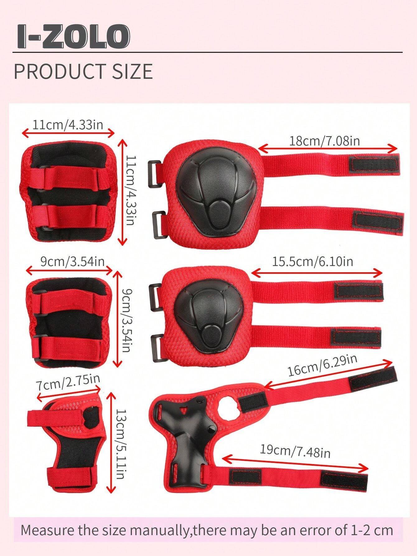 7pcs Kids Protective Gear Set (Helmet + Pads) For Skateboard, Scooter