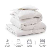 Peace Nest Puredown White Goose Feather Down Comforter All Seasons Twin Full King Cal King - Lucent White - View 2