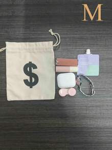 1 pièce Sac à argent en canevas pour fête, sac à argent de déguisement avec signe du dollar, sacs à argent de 20 x 17 cm pour faveur de fête, braquage de banque, pirate, cowboy, thème de fête déguisée