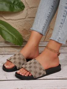 Sandales d'été pour femme à bout ouvert, nouvelles glissières confortables à la mode avec brides. Sandales de plage grande taille pour femmes, pantoufles femme souples