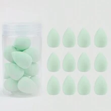 12个装透明罐装迷你化妆海绵，小巧柔软，干湿两用，不含乳胶。适用于化妆、家居装饰、梳妆台、旅行、卧室等场合。也可用于化妆配件、粉扑、化妆海绵、散粉扑等。此外，它也是圣诞礼物、化妆工具、礼品、女士礼物、圣诞礼物、赠品、旅行必备品等。 - 彩色 - 查看 16