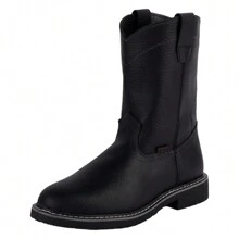 Fratello Shoe Store Fratello bota de trabajo tipo roper color negro para hombre (25/29) 0110 - Negro - Ver 1