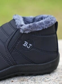 Women's Waterproof Anti-Slip Warm Snow Boots, Comfortable Low-Top Hiking Shoes - Black - View 5