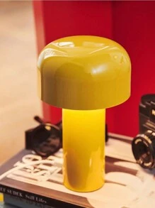 1 Pc Yellow/White/Black/Gray LED Mushroom Desk Lamp, Decorative Lamp With USB Charging Function, Minimalist Night Lamp With Tri-Color Dimmable, Suitable For Entryway, Office, Bedroom Bedside, Study, Living Room, Valentine's Day, Halloween, Thanksgiving, Mardi Gras, Christmas, It's An Indispensable Desk Lamp For Study And Work.