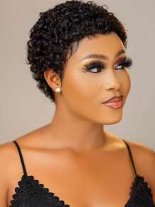 Short Curly Human Hair Wigs For Women Short Kinky Curly Wig Brazilian Virgin Hair Pixie Cut Wigs