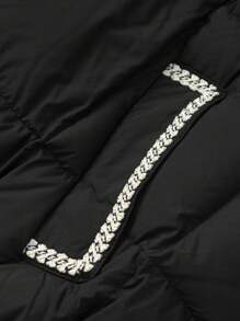 Balabala Girls' Down Jacket 2024 Winter For Older Tween Girl - Black - View 8