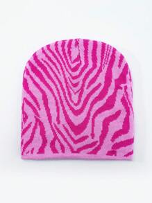 1pc Unisex Knitted Cap, Patterned Casual Beanie Hat, Windproof For Outdoor/Streetwear, Versatile Fashion Design, Fits All Seasons - A - View 3