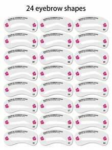 Set de 72 piezas/48 piezas/24 piezas de Plantillas de cejas, Asistente de cejas, Molde de conformador de cejas, Kit de belleza, Kit de modelador de maquillaje, Kit de belleza de cejas, 24 estilos de plantillas de cejas, Herramientas de maquillaje de 3 minutos para mujer, Herramientas de belleza para maquillaje y estilismo de cejas, y Kits de plantillas de cejas para principiantes y profesionales.