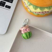 1PC Móc khóa hình con lợn ba chiều dễ thương vui nhộn Mặt dây chuyền túi động vật hình con lợn dễ thương Phụ kiện quà tặng phòng ngủ cho người yêu - Nhiều màu - Xem 7