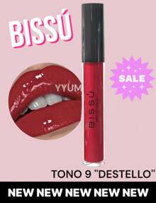 Brillo Labial nueva fórmula Bissu Líquido Nuevo ORIGINAL - TONO 9  "DESTELLO" - Ver 1
