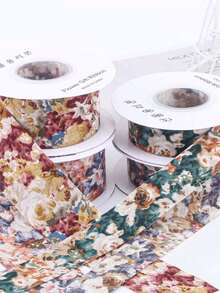 1pc Tranh mực sang trọng in ruy băng nơ hoa gói quà tặng vật dụng' - Nhiều màu - Xem 3