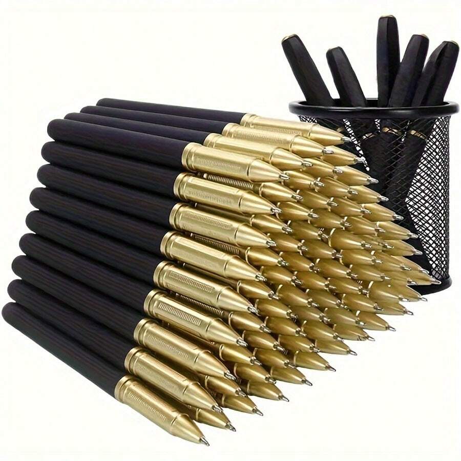 5pcs/Set Super Fine Point Black Ballpoint Pens - Smooth Writing, Lightweight, Ergonomic Design, Comfortable Grip, Suitable For Office, School And Daily Use - Multicolor - View 1