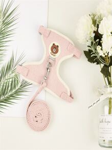 1pc Dog/Cat Harness Leash, Vest Type Puppy Chest Strap For Small Dogs, Teddy, Poodle