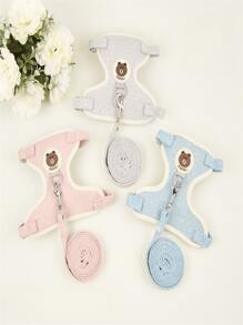 1pc Dog/Cat Harness Leash, Vest Type Puppy Chest Strap For Small Dogs, Teddy, Poodle