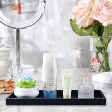 1 件储物托盘、矩形梳妆台托盘、浴室卫生间洗手液硅胶板、沐浴用品、香水、芳香疗法、厨房调味品瓶架、珠宝展示架、化妆品护肤眼镜钥匙架、肥皂盒、水槽海绵收纳架、浴室配件、家居装饰 - 彩色 - 查看 8