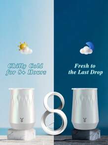 Vaso de acero inoxidable de 14 oz con tapa, vaso de vino sin tallo con doble aislamiento, con tapa a prueba de fugas - mantiene las bebidas calientes y frías, adecuado para diferentes escenarios, fiestas, actividades al aire libre, regalos