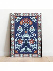 1pc Mughal Tree Of Life Cypres Turkish Paisley Vintage Plant Floral Print Poster Folk Art Home Decor Painting No Frame Rama Decoration,Wall Art,Canvas E-I-D - Multicolor - View 64