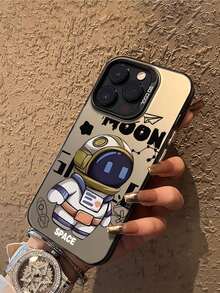 1 件卡通宇航员图案防震 TPU 手机壳适用于 iPhone 和手机 - 彩色 - 查看 2