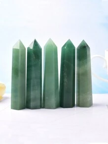 Torre di cristallo naturale verde avventurina di grandi dimensioni, obelisco in quarzo, minerali, strumento di healing Reiki, bacchetta, decorazione per la casa - Pilastro di giada avventurina - Visualizzare 3