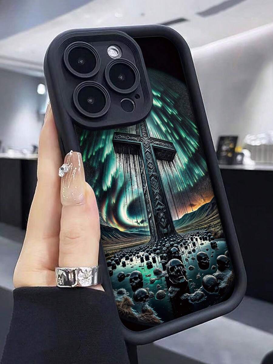 耶稣全视之眼设计防震手机壳兼容 iPhone 15/XR/7/8、iPhone 15 Pro Max/12 Pro Max/13 Pro Max/14 Pro Max、iPhone 13、iPhone 14、iPhone 11、Galaxy P12、XS、柔软 TPU 防摔手机壳适用于 A13 4G、A22、A21S、A51 4G、A52、S22 Ultra、A33 5G、Redmi 10、Redmi Note 11 4G、Redmi 11 Lite、A53、A14/A23/S23 Ultra - 彩色 - 查看 1