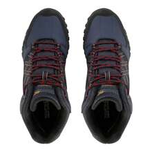 Regatta Mens Edgepoint Mid Waterproof Hiking Shoes (Navy/Rio Red) - Navy Blue - View 3