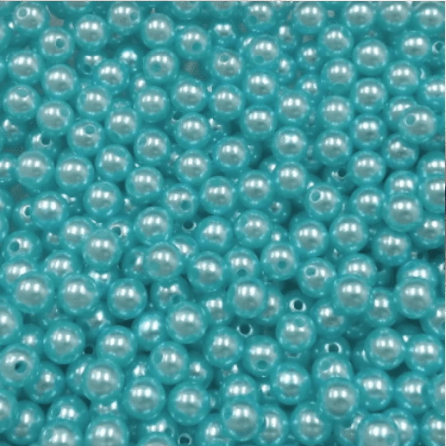 1000 Pearls 6mm ABS Whole With Hole 100g More Than 30 Colors - 淺藍色 - 查看 1